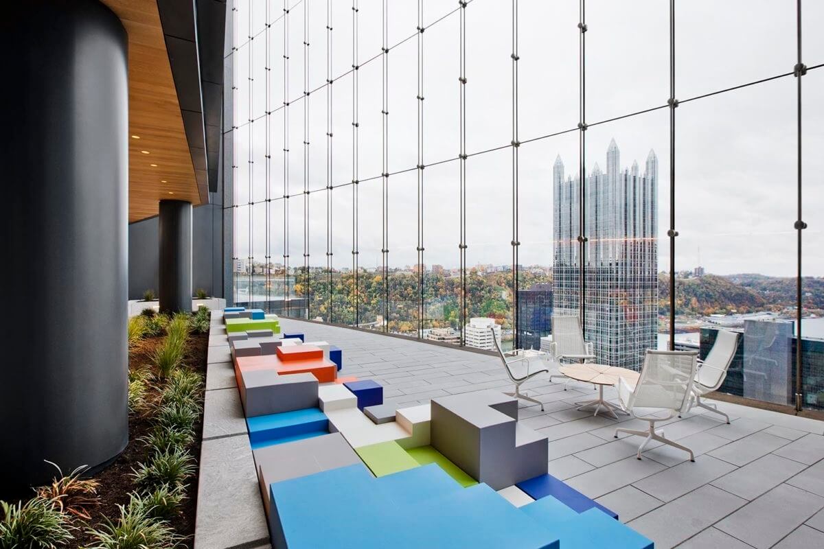 open office floor plans - add outdoor workspaces