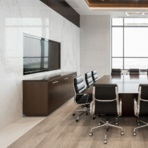 Things like performance credenzas give you added space to store everything from extra wires and cables to snacks and beverages.
